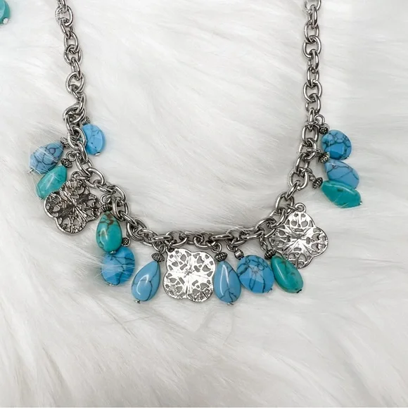 Chaps Turquoise Necklace and Bracelet Duo - Picture 2 of 2